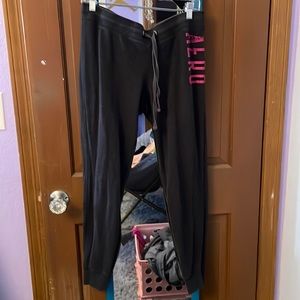 Gray and pink Aeropostale sweatpants